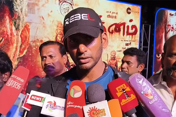 vishal political speech latest in rathnam promotion event