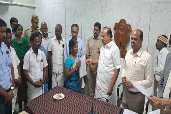 nlc job appointment letter issued by agriculture minister in chidambaram