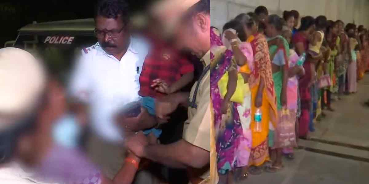A mother leaves her child in distress after going to buy IPL tickets
