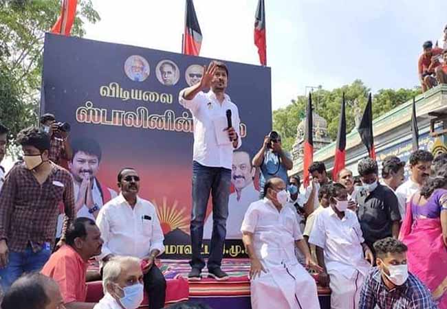 tn election campaign dmk party udhaya nidhi stalin speech at cuddalore