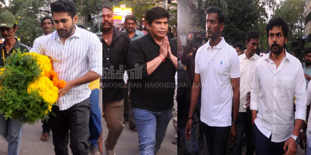 Celebrities Pay Tribute to Bhavadharini's Body (Photos)
