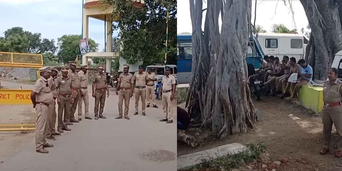 Police gathering... periya Nesalur in excitement!