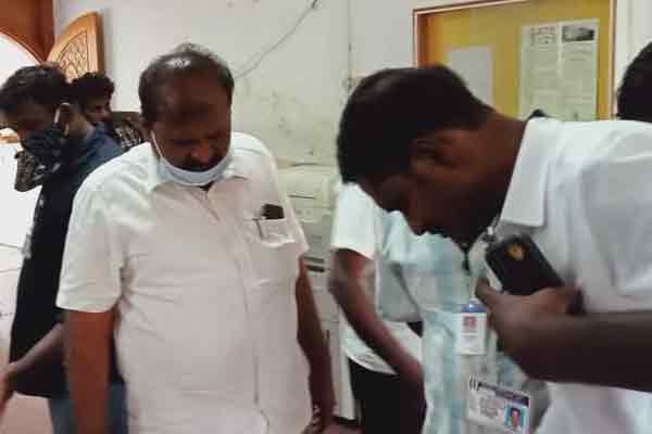 election official who came to the counting center with the strong room key ..!