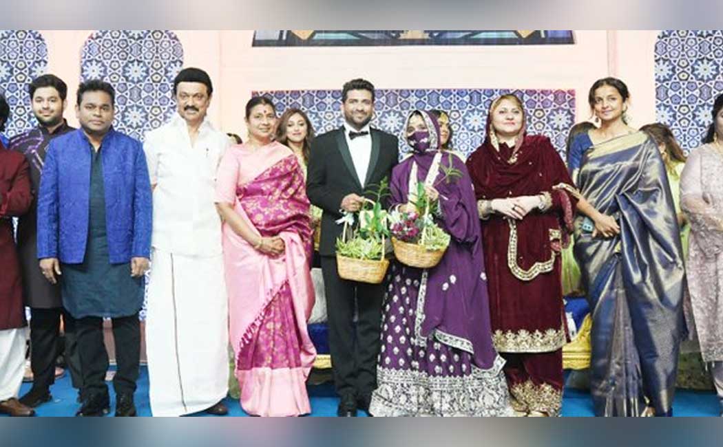 Chief Minister stalin attending wedding reception AR Rahman daughter