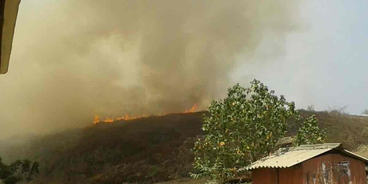 Great fire in Gudon near Poonamallee!