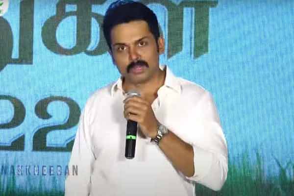 actor karthi talks about farmers current issue