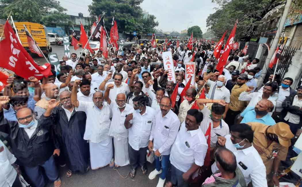 Trade unions condemn BJP government