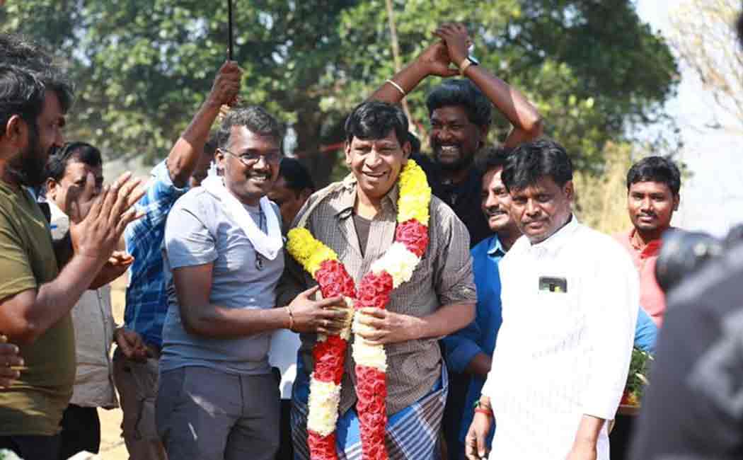 actor vadivel joins maamannan shooting