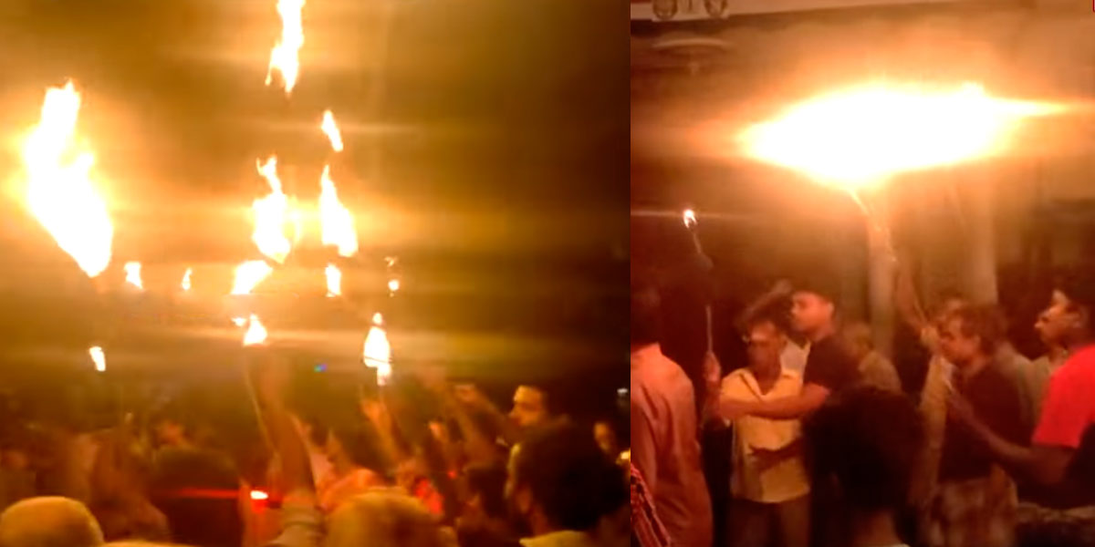 'We want electricity we want'- people protested with torches