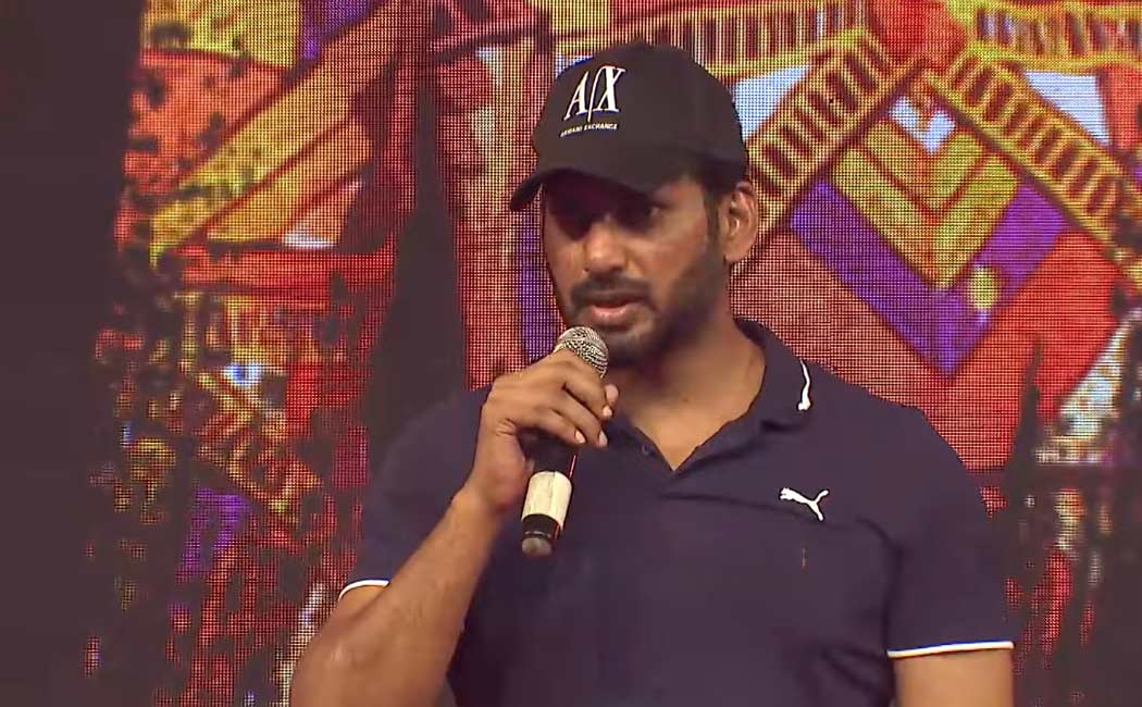 vishal speech at mark antony event