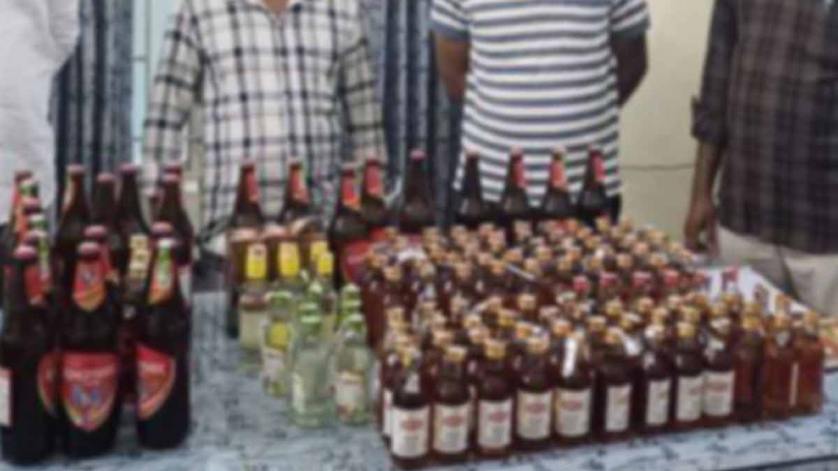 Illegal sale of liquor; 3 arrested with 103 bottles of liquor