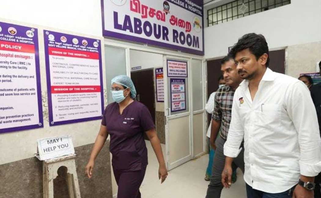 Minister Udayanidhi's surprise inspection at Vellore Medical College Hospital
