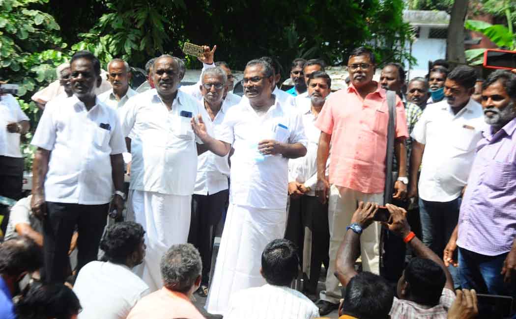 opposition on behalf of CITU ... (Pictures)
