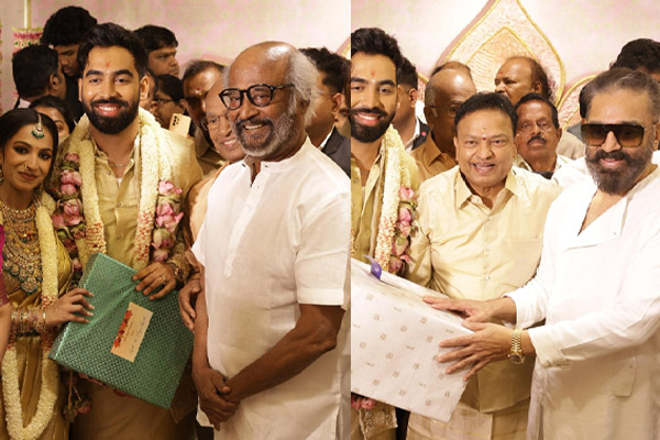 rajini kamal attend Ishari Ganesh's daughter's wedding