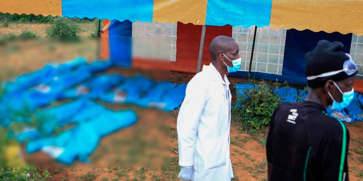 People starved to loss their live ; Exhumation of 90 bodies