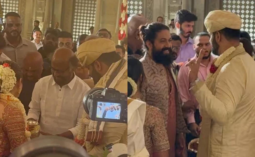 Rajinikanth, Yash attend Abishek Ambareesh and Aviva Bidappa grand wedding