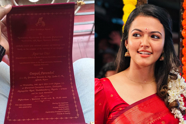 aparna das get to married deepak parambol