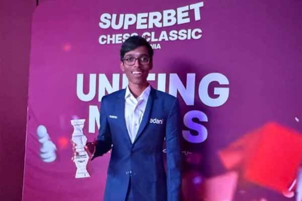 CM congratulates Praggnanandhaa on winning the championship title