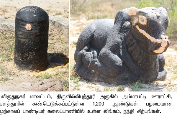 1,200-year-old Tirumal, Vaishnavi sculptures discovered in virudunagar
