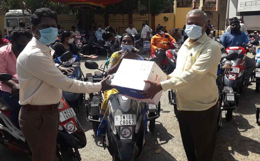District Collector who donated 50 scooters !! (Pictures)