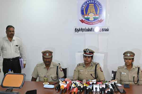 trichy commissioner detailed explanation about tn police enquired by rajasthan police team