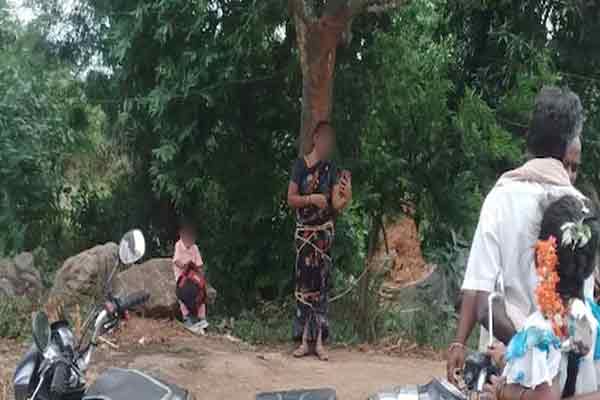 Woman tied up hit debt in Andhra Pradesh Chief Minister's constituency