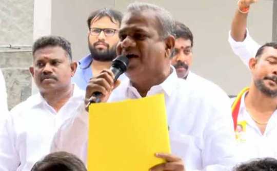 N. Anand inspects  venue where booth committee will be held  Vellore dark