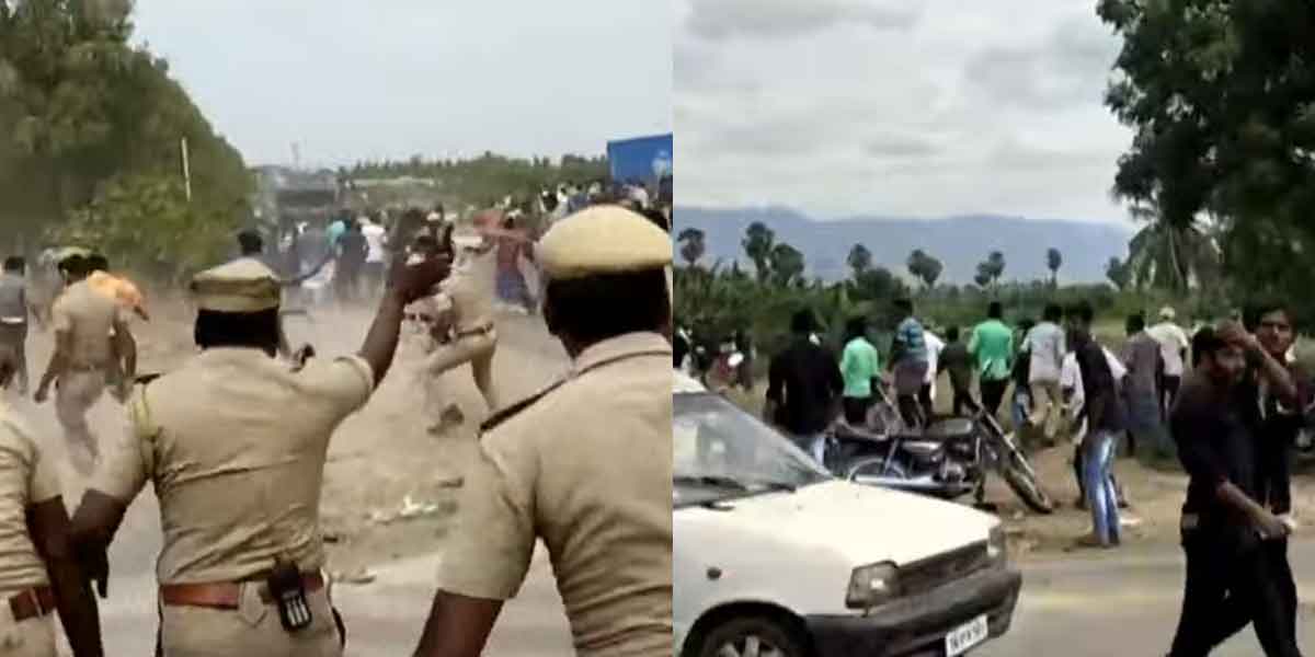 Stone pelting, rioting...'-Tension in Kallakurichi!  |  nakkheeran