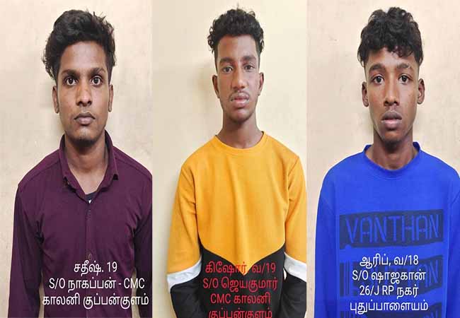 Three youths arrested for intimidating and sexually abusing a girl who was with her boyfriend!