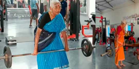 Weightlifting at 82;  Kittammal Patti