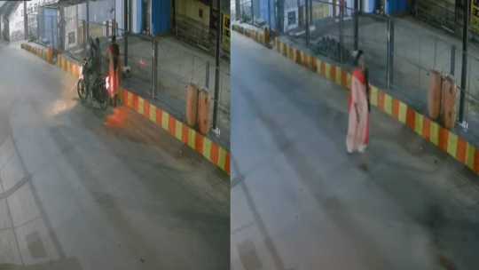 Couple walking around in the middle of the night with a gun