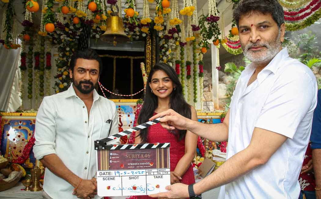 Surya 46 started off on a good note with a pooja