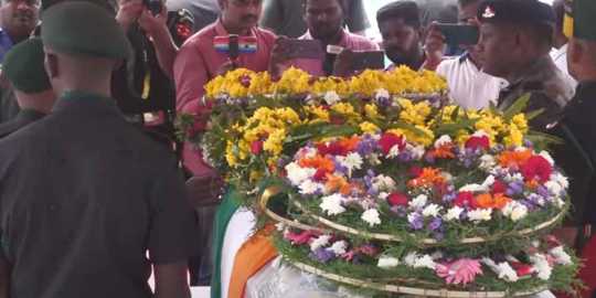 Soldier Lakshman's body arrived in Madurai!