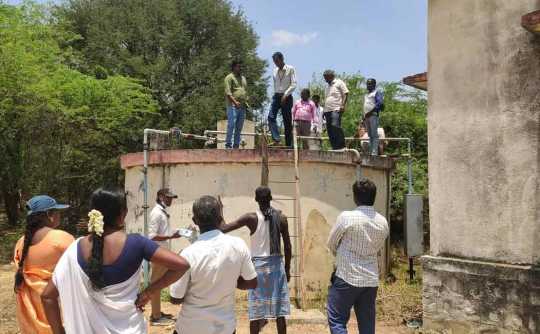 Sangamviduthi drinking water tank issue officials investigation 